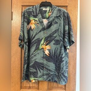 Tommy Bahama Bird of Paradise Men’s Short Sleeve Shirt, Blue/Green, Size Medium